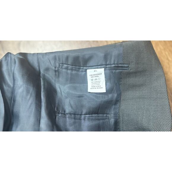 Calvin Klein Men’s Blazer 100% Wool Charcoal Grey Checked Pattern Size 40L - Picture 6 of 6